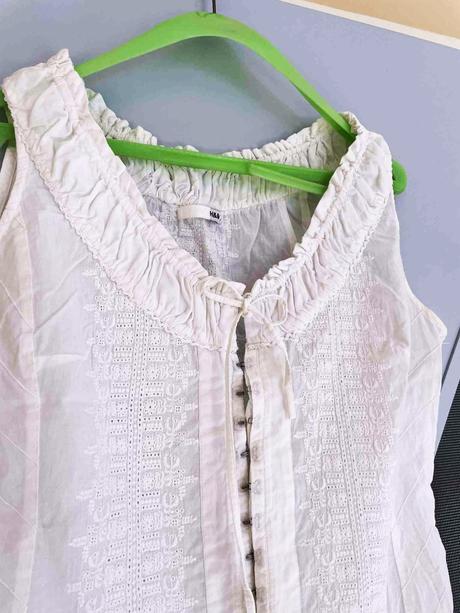 Romantická madeirová blúzka, h&m,xl