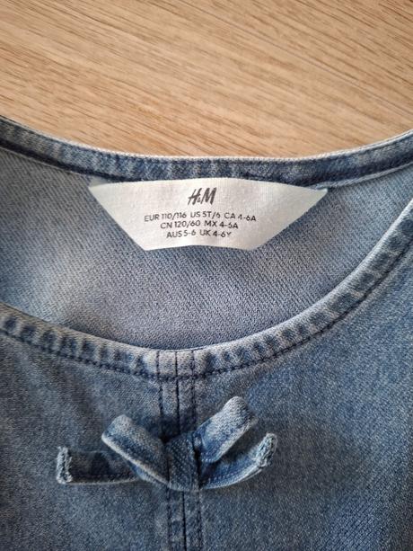 Riflove šaty h&m, h&m,110