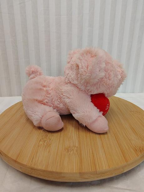 Plyšové ružové prasiatko so srdiečkom, 21 cm, 