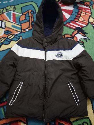 Zimna bunda 3-4 roky obojstranna, 104