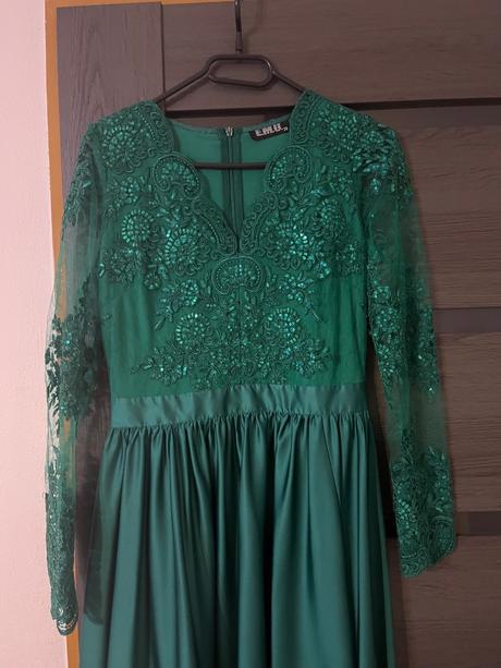 Smaragdové spoločenské šaty, xxl