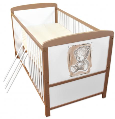 Drevená postieľka 2 v 1 sweet dreams by teddy bežo, šírka (cm): 60,dĺžka (cm): 120