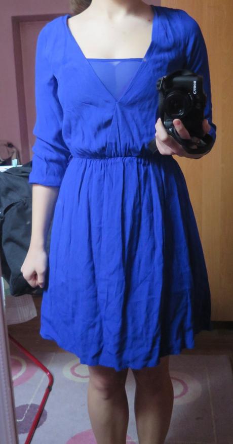 Modré šaty bershka, bershka,xs