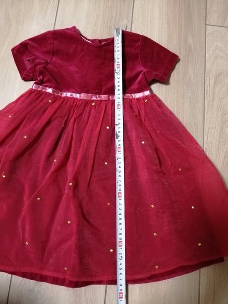 Červené slávnostné šaty, h&m,98