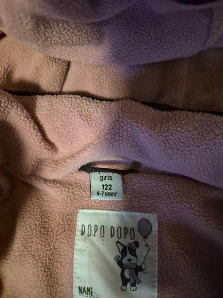 Zimna predlzena bunda dievcenska, 122 vel., dopodopo,122