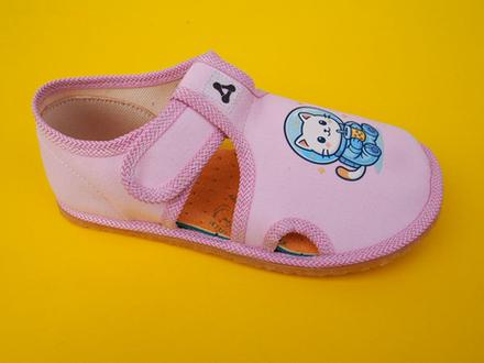 Detské barefoot papučky antal kitty, 26 / 28