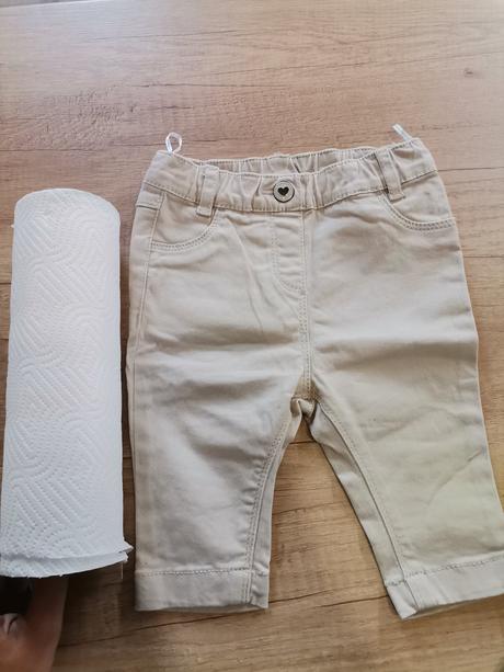 Dievčenské krémové rifle 68, baby club,68