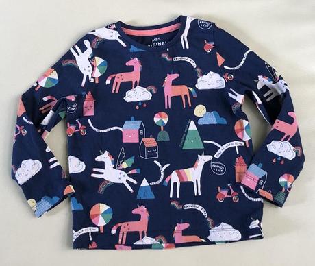 98/104 farebne tricko s jednorozcami,3-4 r., marks & spencer,104