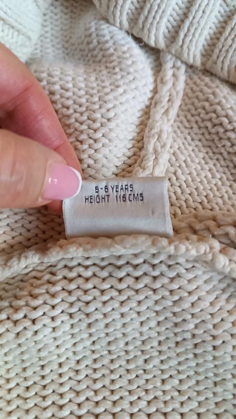 Dlhý biely next sveter na jar, next,116