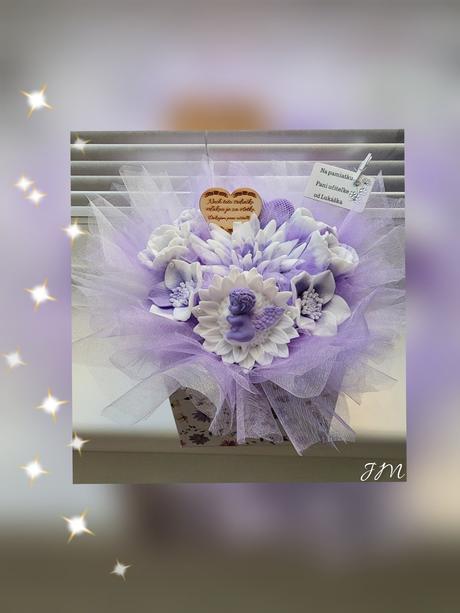 Mydielkova kytička v darčekovom boxe-velka,