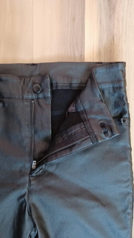 Kožené čierne nohavice, sinsay,s