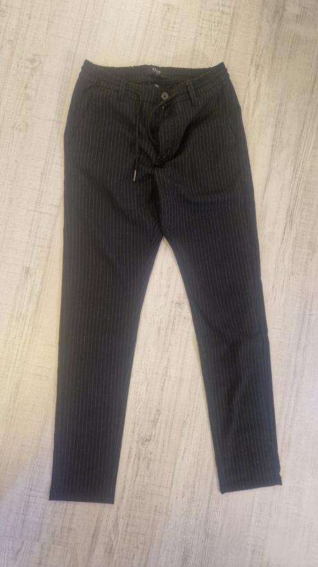 Nohavice s pruzkami smog, xs