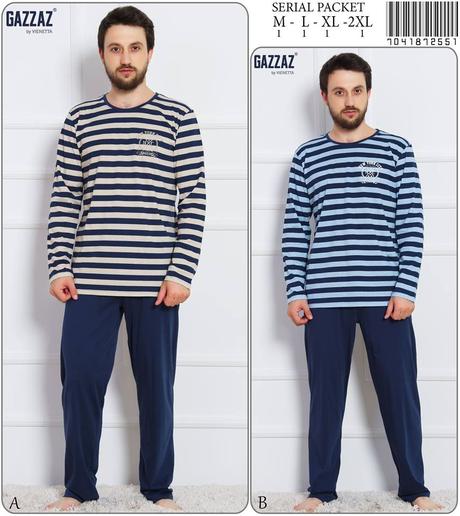 Pánske kvalitné bavlnené pyžamo, l - xxxl