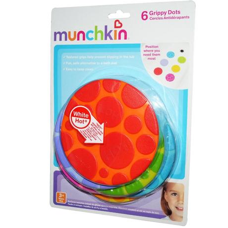 Munchkin 011196 protišmykové bodky do kúpeľa, 6ks,