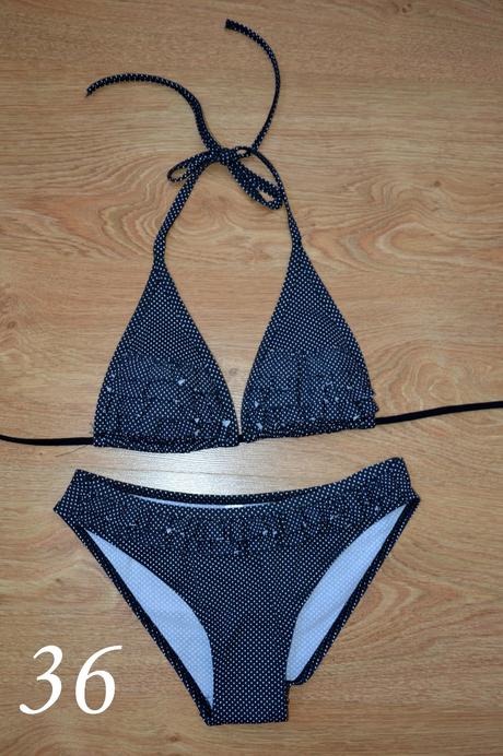 Dámske dvojdielne plavky s fodričkami, 36 - xs