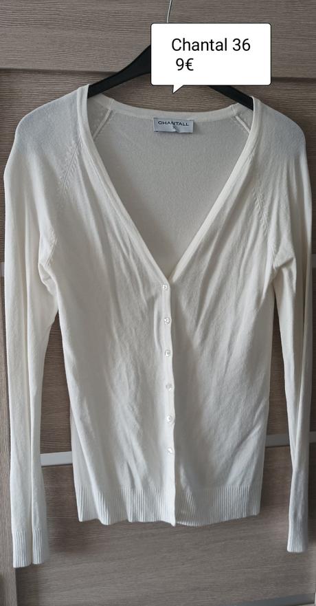 Biely svetrík chantall 36, chantall,36