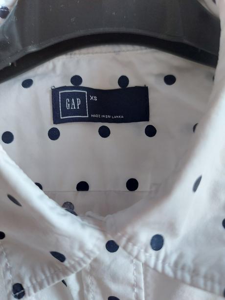 Biela bodkovaná košeľa, gap,xs