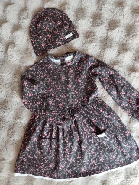 Newbie šaty a čiapka veľ.116 a 52/54, newbie,116