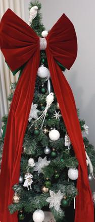 Zamatová mašľa na vianočný stromček, 