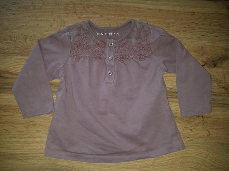 Tricko s krajkou, nutmeg,74