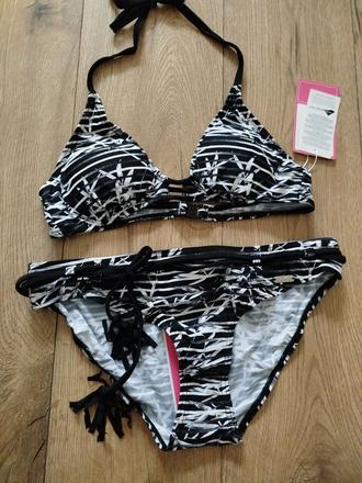 Čierno biele bikiny s palmami, 40 / l