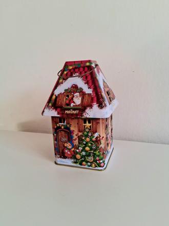 Svietnik domček vianoce dekorácia mikuláš,