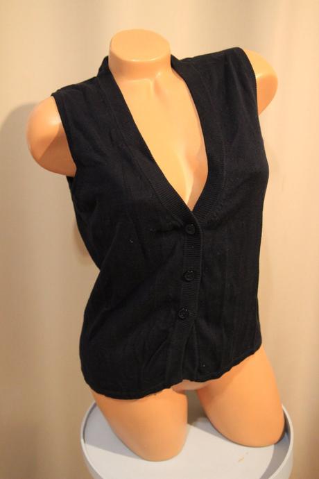 Čierna bavlnená vesta, m/l, m