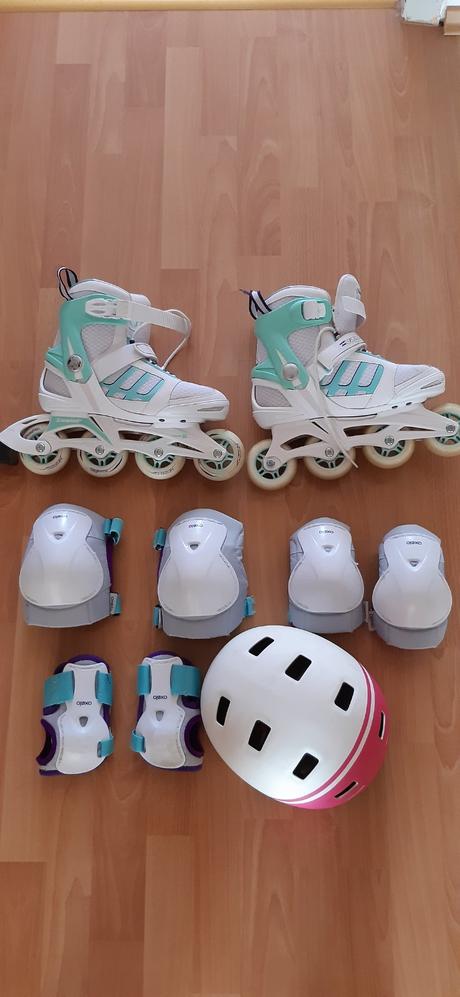 Kolieskové korčule + chrániče, zealot,40