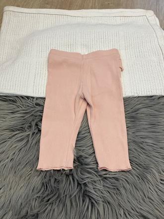Dievčenské rebrované legíny s fodričkou h&m (68), h&m,68