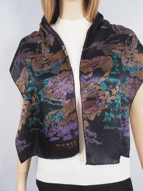 Luxusný hodvábny šál michel paris, m