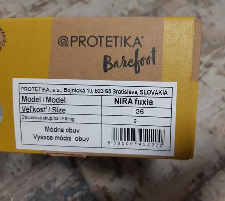 Celorocne barefoot fuxia nira protetika vel. 26, protetika,26