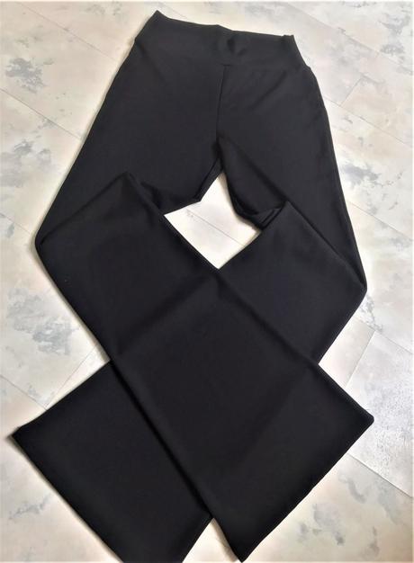 Rozšírené nohavice s vysokým pásom, l