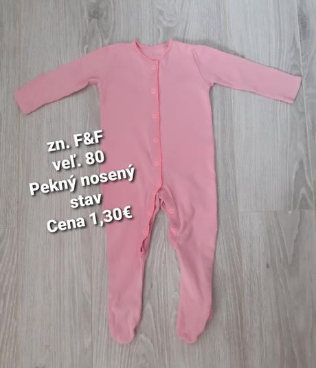 Pyžamko / pyžamkový overal f&f veľ. 80, f&f,80