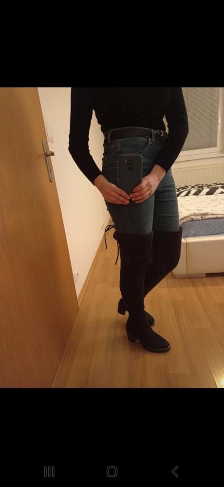 Sivé semišové čižmy na opätku, 38