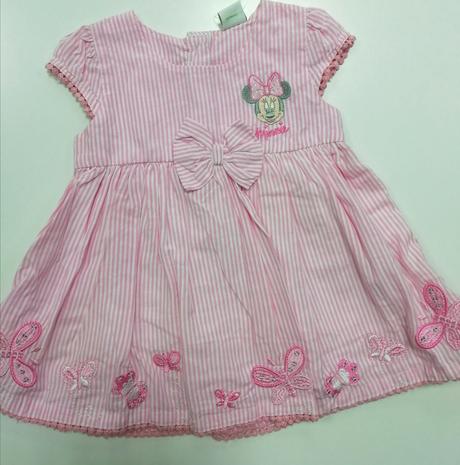 Pásikavé šaty s minnie, disney,74