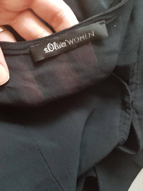 Čierny elegantný viskózový vršok s.oliver vel.l, s.oliver,l
