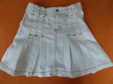 Biela riflová suknička, 110