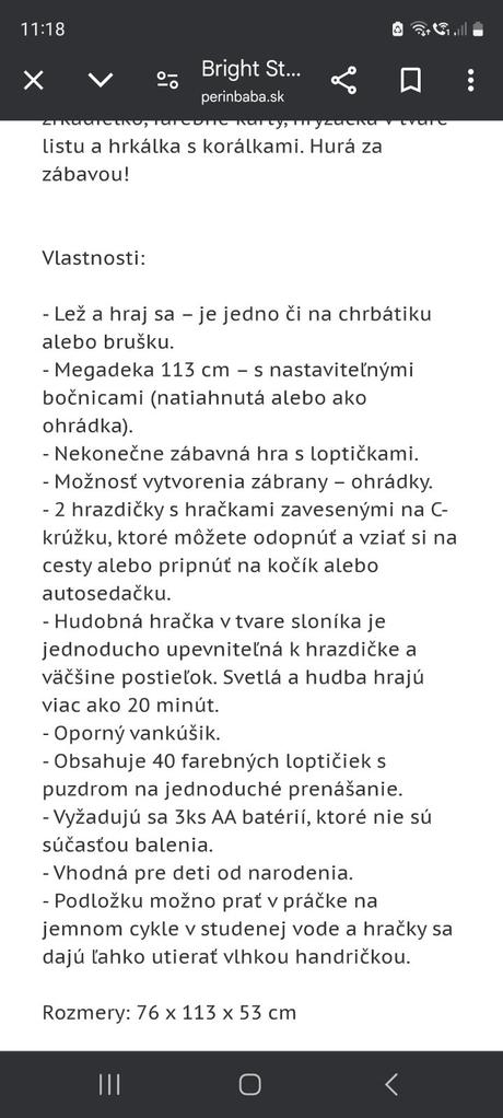 Bright starts hracia deka s príslušenstvom, 