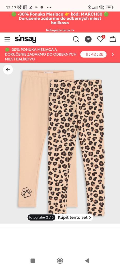 Legíny 2kusy sinsay 122, sinsay,122