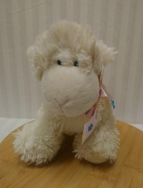 Plyšová biela bečiaca ovečka, 25 cm,