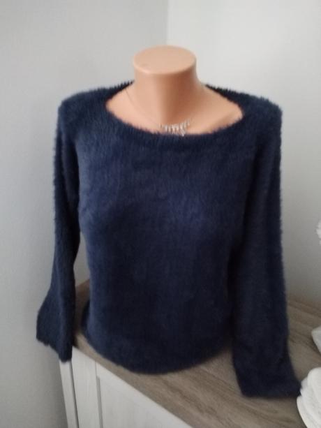 Modry pulover jemny vlas s, m, m