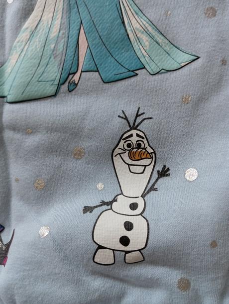 Frozen anna elsa olaf bledomodré tričko mikina 104, primark,104