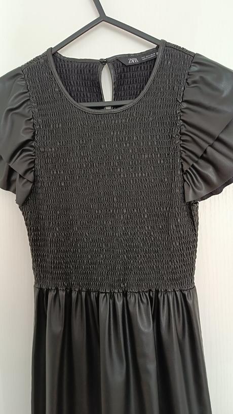 Šaty koženkové, zara,s