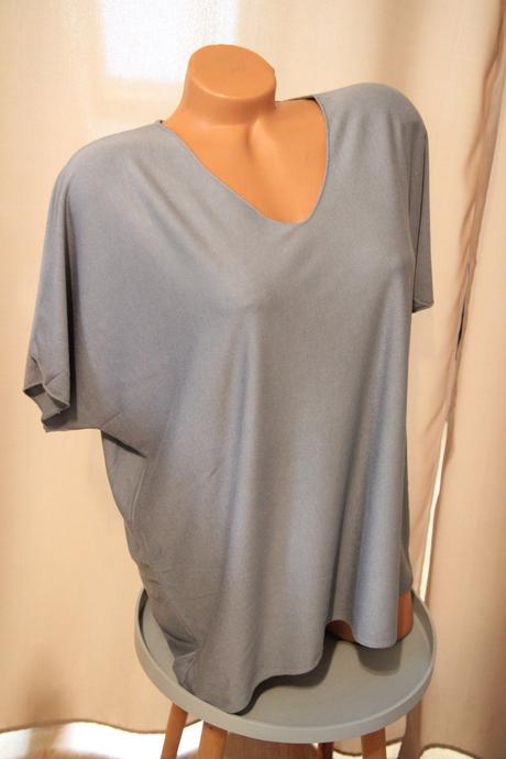 Šedý pletený top, xl, xl