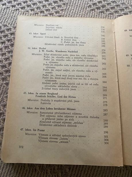 Stará retro cvičebnice německého jazyka 1961,