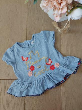 Tričko šaty s motylmi, f&f,74