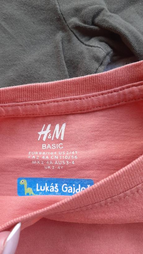 Sada tričiek, h&m,98