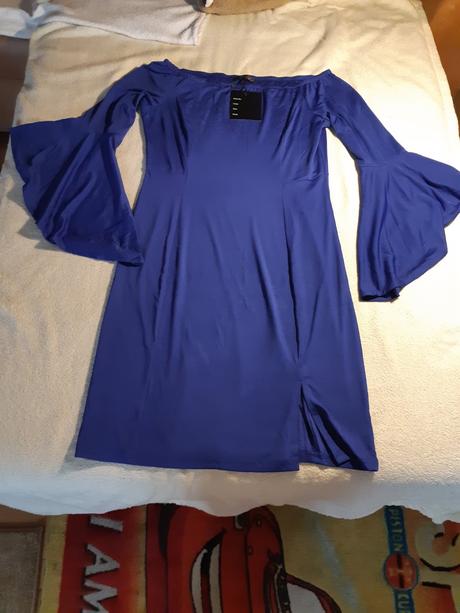 Sexi šaty vo výraznej modrej farbe m/l, m