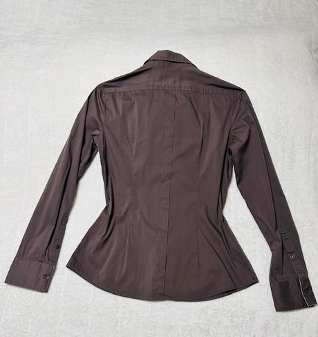 Hnedo-béžová košeľa s volánikmi zn. gaudi, gaudi,m