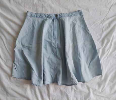 Riflová sukňa, new look,m